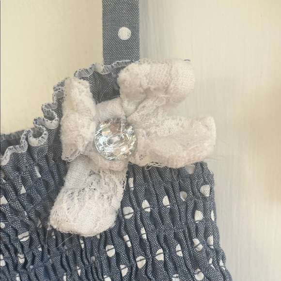 Little Lass Blue Textured Dress 3T - Picture 4 of 8